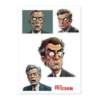 CIA Spook Sticker Sheet mockup of just the front.