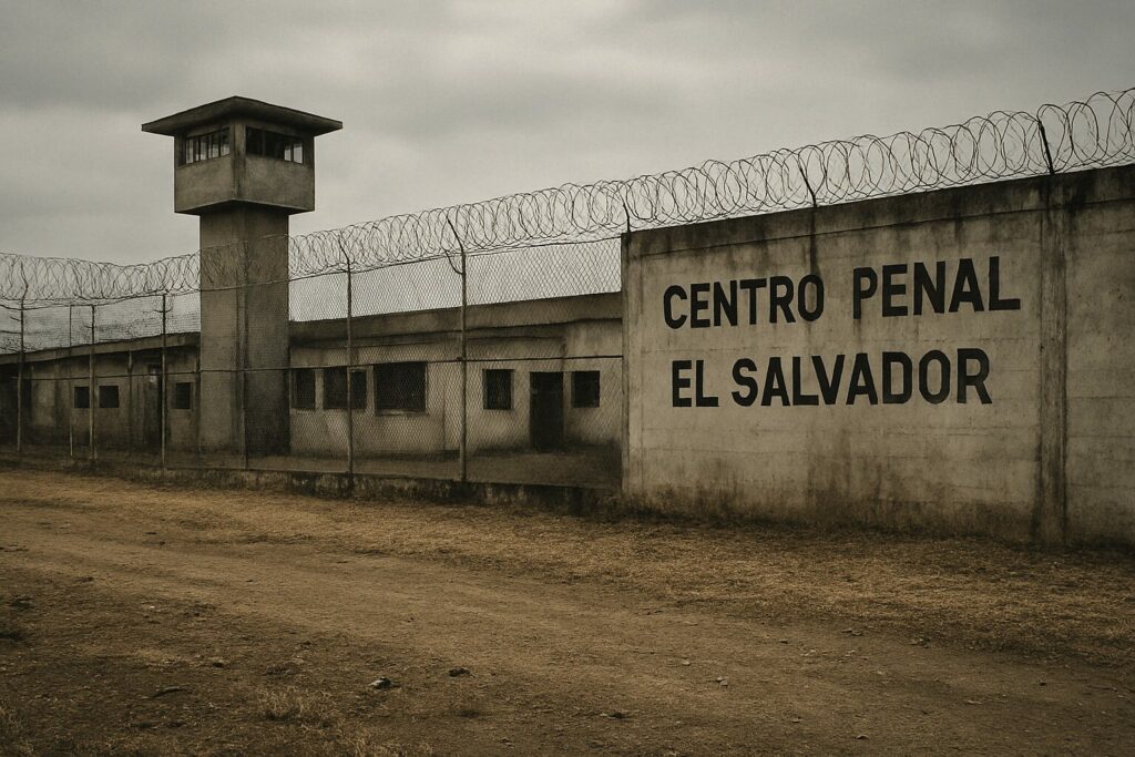 Realistic depiction of a penal colony in El Salvador where Donald Trumps loves the idea of sending Americans to work as slaves for them.